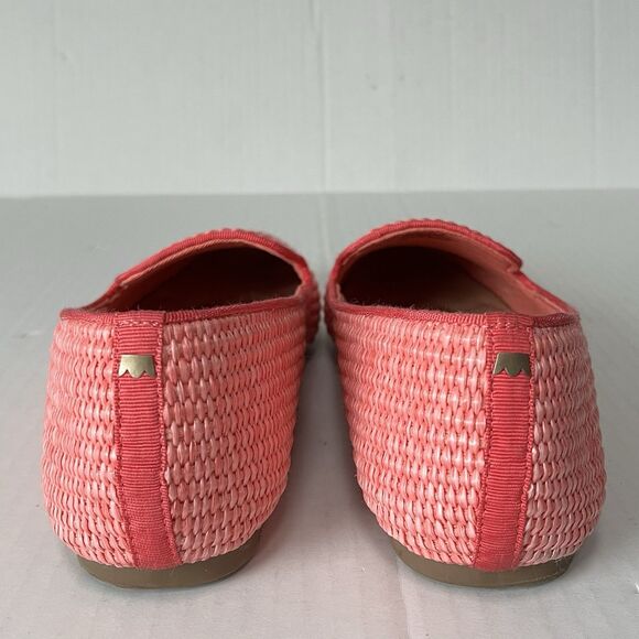 Birdies Womens The Starling Pink Lipstick Raffia Slip On Cushioned Flats Sz 9.5 - Picture 8 of 13